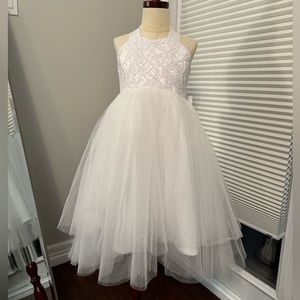 JJ’s House | White Flower Girl Dress | 5-6
